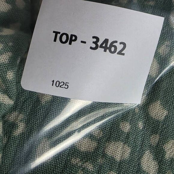 Maurices L Sage Green Polka Dot Pleated Blouse - Picture 6 of 6